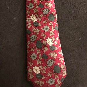Hermès red silk tie